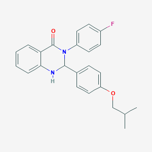 molecular formula C24H23FN2O2 B388605 3-(4-fluorophenyl)-2-(4-isobutoxyphenyl)-2,3-dihydro-4(1H)-quinazolinone 