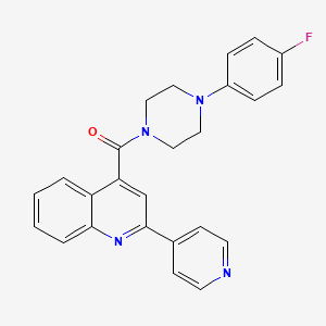 [4-(4-Fluorophenyl)piperazin-1-yl][2-(pyridin-4-yl)quinolin-4-yl]methanone