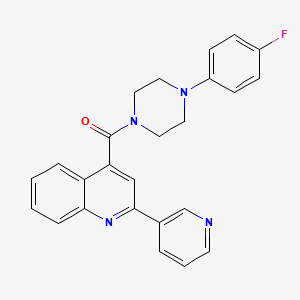 [4-(4-Fluorophenyl)piperazin-1-yl][2-(pyridin-3-yl)quinolin-4-yl]methanone