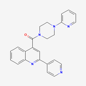 2-(4-pyridinyl)-4-{[4-(2-pyridinyl)-1-piperazinyl]carbonyl}quinoline