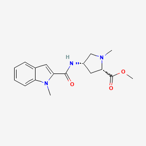 methyl (2S,4S)-1-methyl-4-{[(1-methyl-1H-indol-2-yl)carbonyl]amino}pyrrolidine-2-carboxylate