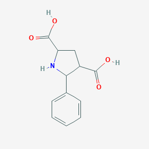 molecular formula C12H13NO4 B038861 5-苯基-2,4-吡咯烷二羧酸 CAS No. 117835-08-2