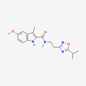 N-[2-(5-isopropyl-1,2,4-oxadiazol-3-yl)ethyl]-5-methoxy-N,3-dimethyl-1H-indole-2-carboxamide