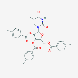 molecular formula C34H32N2O9 B388612 4-[(4-methylbenzoyl)oxy]-2-{[(4-methylbenzoyl)oxy]methyl}-5-[5-methyl-2,4-dioxo-3,4-dihydro-1(2H)-pyrimidinyl]tetrahydro-3-furanyl 4-methylbenzoate 