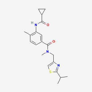 3-[(cyclopropylcarbonyl)amino]-N-[(2-isopropyl-1,3-thiazol-4-yl)methyl]-N,4-dimethylbenzamide