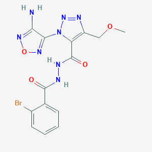 1-(4-amino-1,2,5-oxadiazol-3-yl)-N'-(2-bromobenzoyl)-4-(methoxymethyl)-1H-1,2,3-triazole-5-carbohydrazide