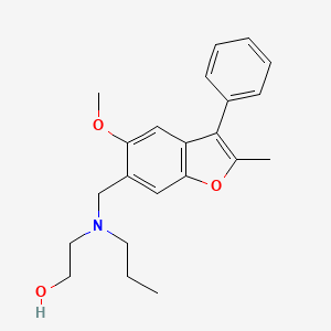 2-[[(5-methoxy-2-methyl-3-phenyl-1-benzofuran-6-yl)methyl](propyl)amino]ethanol