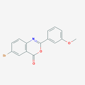 molecular formula C15H10BrNO3 B388619 6-bromo-2-(3-methoxyphenyl)-4H-3,1-benzoxazin-4-one 