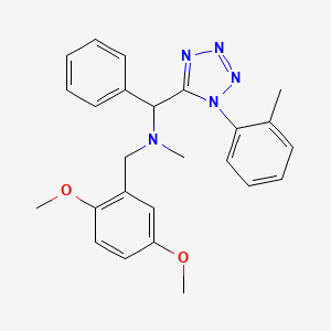 N-[(2,5-dimethoxyphenyl)methyl]-N-methyl-1-[1-(2-methylphenyl)tetrazol-5-yl]-1-phenylmethanamine