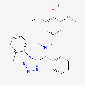 2,6-dimethoxy-4-({methyl[[1-(2-methylphenyl)-1H-tetrazol-5-yl](phenyl)methyl]amino}methyl)phenol