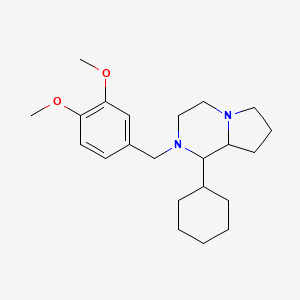 1-cyclohexyl-2-[(3,4-dimethoxyphenyl)methyl]-3,4,6,7,8,8a-hexahydro-1H-pyrrolo[1,2-a]pyrazine