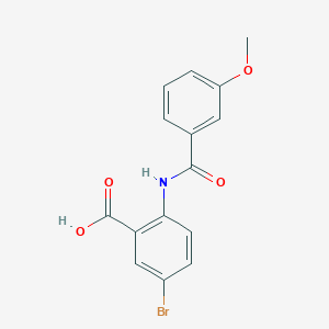 molecular formula C15H12BrNO4 B388624 5-Bromo-2-[(3-methoxybenzoyl)amino]benzoic acid 