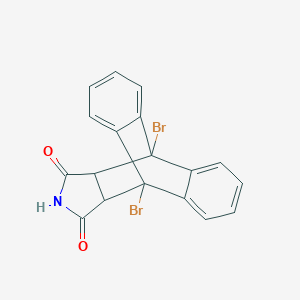 molecular formula C18H11Br2NO2 B388627 1,8-Dibromo-17-azapentacyclo[6.6.5.0~2,7~.0~9,14~.0~15,19~]nonadeca-2,4,6,9,11,13-hexaene-16,18-dione (non-preferred name) 