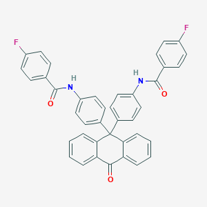 4-fluoro-N-[4-(9-{4-[(4-fluorobenzoyl)amino]phenyl}-10-oxo-9,10-dihydro-9-anthracenyl)phenyl]benzamide