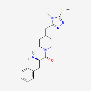 [(1R)-1-benzyl-2-(4-{[4-methyl-5-(methylthio)-4H-1,2,4-triazol-3-yl]methyl}-1-piperidinyl)-2-oxoethyl]amine hydrochloride