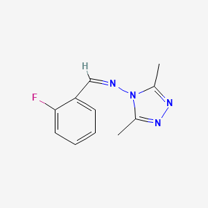 N-(2-fluorobenzylidene)-3,5-dimethyl-4H-1,2,4-triazol-4-amine