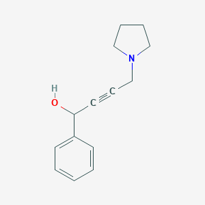 molecular formula C14H17NO B388631 1-Phenyl-4-pyrrolidin-1-ylbut-2-yn-1-ol CAS No. 67404-75-5