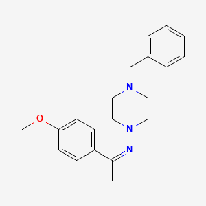 (1Z)-N-(4-BENZYLPIPERAZIN-1-YL)-1-(4-METHOXYPHENYL)ETHAN-1-IMINE