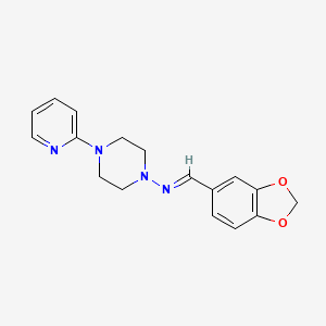 N-(1,3-benzodioxol-5-ylmethylene)-4-(2-pyridinyl)-1-piperazinamine