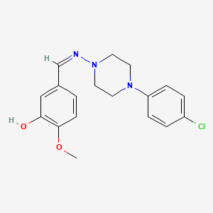 5-[(Z)-[4-(4-chlorophenyl)piperazin-1-yl]iminomethyl]-2-methoxyphenol