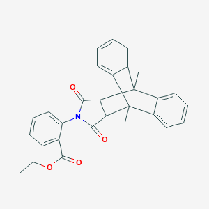 molecular formula C29H25NO4 B388637 Ethyl 2-(1,8-dimethyl-16,18-dioxo-17-azapentacyclo[6.6.5.0~2,7~.0~9,14~.0~15,19~]nonadeca-2,4,6,9,11,13-hexaen-17-yl)benzoate (non-preferred name) 