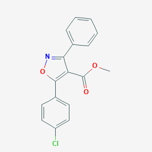 molecular formula C17H12ClNO3 B038864 4-Isoxazolecarboxylicacid,5-(4-chlorophenyl)-3-phenyl-,methylester(9CI) CAS No. 115665-06-0