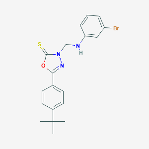 3-[(3-bromoanilino)methyl]-5-(4-tert-butylphenyl)-1,3,4-oxadiazole-2(3H)-thione