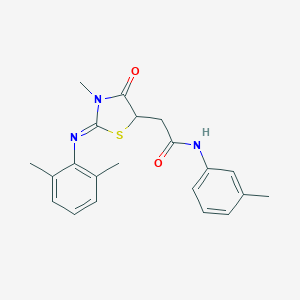 2-{2-[(2,6-dimethylphenyl)imino]-3-methyl-4-oxo-1,3-thiazolidin-5-yl}-N-(3-methylphenyl)acetamide