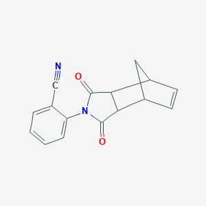 molecular formula C16H12N2O2 B388648 2-(1,3-dioxo-1,3,3a,4,7,7a-hexahydro-2H-4,7-methanoisoindol-2-yl)benzonitrile 