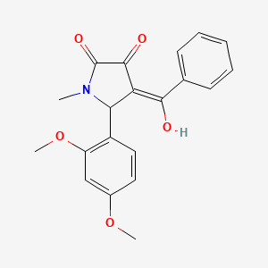 5-(2,4-dimethoxyphenyl)-3-hydroxy-1-methyl-4-(phenylcarbonyl)-1,5-dihydro-2H-pyrrol-2-one