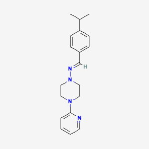 N-{(E)-[4-(propan-2-yl)phenyl]methylidene}-4-(pyridin-2-yl)piperazin-1-amine