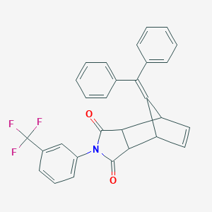 molecular formula C29H20F3NO2 B388649 10-(Diphenylmethylene)-4-[3-(trifluoromethyl)phenyl]-4-azatricyclo[5.2.1.0~2,6~]dec-8-ene-3,5-dione 