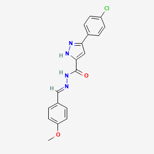 5-(4-CL-PHENYL)-2H-PYRAZOLE-3-CARBOXYLIC ACID (4-METHOXY-BENZYLIDENE)-HYDRAZIDE