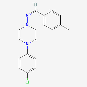 (Z)-N-[4-(4-Chlorophenyl)piperazin-1-YL]-1-(4-methylphenyl)methanimine