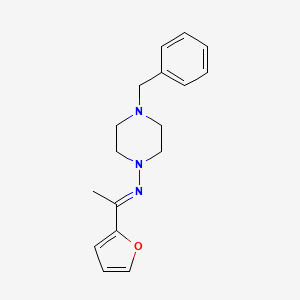 molecular formula C17H21N3O B3886561 4-benzyl-N-[1-(2-furyl)ethylidene]-1-piperazinamine 