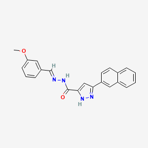 N'-(3-methoxybenzylidene)-3-(2-naphthyl)-1H-pyrazole-5-carbohydrazide