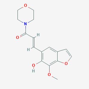 7-Methoxy-5-[3-(4-morpholinyl)-3-oxo-1-propenyl]-1-benzofuran-6-ol
