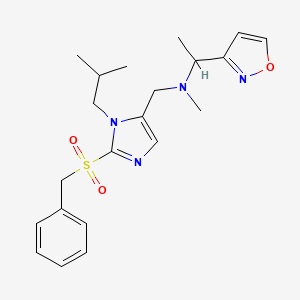 N-{[2-(benzylsulfonyl)-1-isobutyl-1H-imidazol-5-yl]methyl}-1-(3-isoxazolyl)-N-methylethanamine