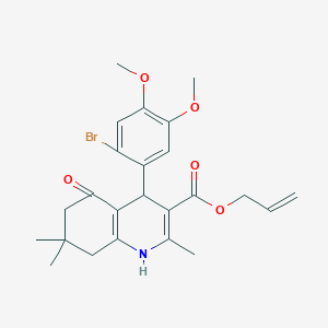 Allyl 4-(2-bromo-4,5-dimethoxyphenyl)-2,7,7-trimethyl-5-oxo-1,4,5,6,7,8-hexahydro-3-quinolinecarboxylate