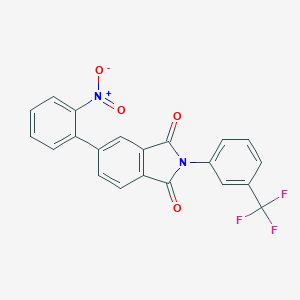 molecular formula C21H11F3N2O4 B388672 5-(2-nitrophenyl)-2-[3-(trifluoromethyl)phenyl]-1H-isoindole-1,3(2H)-dione 
