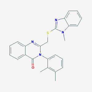 molecular formula C25H22N4OS B388674 3-(2,3-Dimethylphenyl)-2-[(1-methylbenzimidazol-2-yl)sulfanylmethyl]quinazolin-4-one CAS No. 312318-01-7
