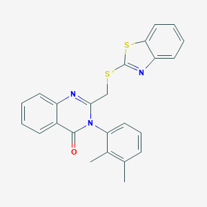 molecular formula C24H19N3OS2 B388675 2-[(1,3-benzothiazol-2-ylsulfanyl)methyl]-3-(2,3-dimethylphenyl)-4(3H)-quinazolinone CAS No. 296792-24-0