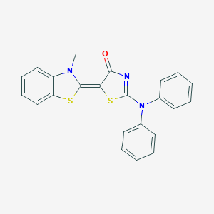 molecular formula C23H17N3OS2 B388678 2-(diphenylamino)-5-[3-methyl-1,3-benzothiazol-2(3H)-yliden]-1,3-thiazol-4-one 