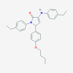 molecular formula C30H34N2O2 B388680 5-(4-butoxyphenyl)-1-(4-ethylphenyl)-3-[(4-ethylphenyl)amino]-1,5-dihydro-2H-pyrrol-2-one CAS No. 312517-96-7