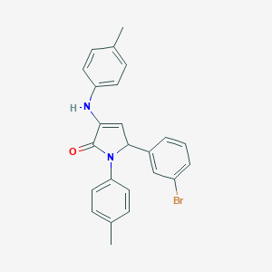 5-(3-bromophenyl)-1-(4-methylphenyl)-3-(4-toluidino)-1,5-dihydro-2H-pyrrol-2-one