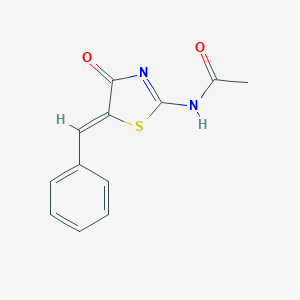 molecular formula C12H10N2O2S B388697 N-(5-benzylidene-4-oxo-1,3-thiazolidin-2-ylidene)acetamide 