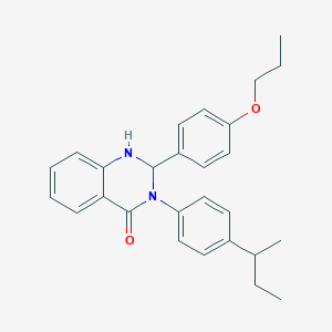 3-(4-sec-butylphenyl)-2-(4-propoxyphenyl)-2,3-dihydro-4(1H)-quinazolinone
