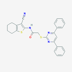N-(3-cyano-4,5,6,7-tetrahydro-1-benzothien-2-yl)-2-[(4,6-diphenyl-2-pyrimidinyl)sulfanyl]acetamide