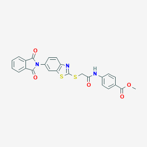 methyl 4-[({[6-(1,3-dioxo-1,3-dihydro-2H-isoindol-2-yl)-1,3-benzothiazol-2-yl]sulfanyl}acetyl)amino]benzoate