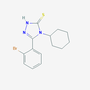 molecular formula C14H16BrN3S B388703 5-(2-bromophenyl)-4-cyclohexyl-4H-1,2,4-triazole-3-thiol CAS No. 312501-80-7